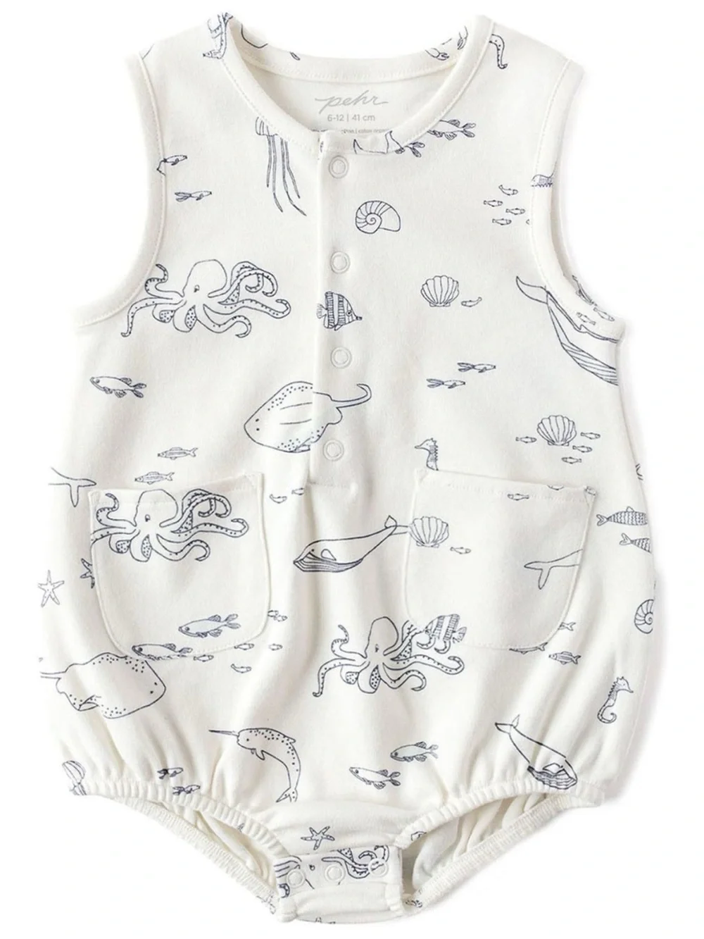 Pehr Sleeveless Organic Cotton Bodysuit 3-6m
